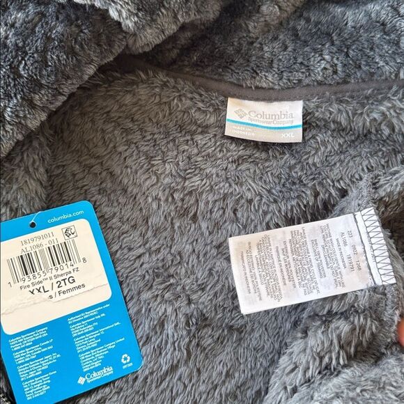 Columbia Gray Warm Sherpa Fleece Jacket Performance Outdoors Women’s Sz XXL NWT - Picture 8 of 16